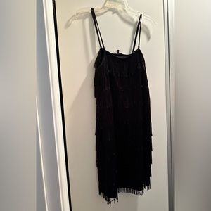 Express fringe dress black in size 12